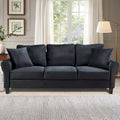 Upholstered 3 Seater Sofa Couch with 2 Pillows