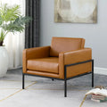 Modern Upholstered Club Chair w/Metal Frame