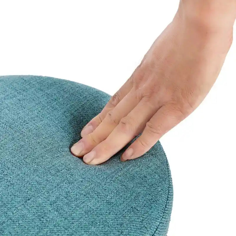 Modern Small Round Seat Fabric Ottoman Footrest Footstool