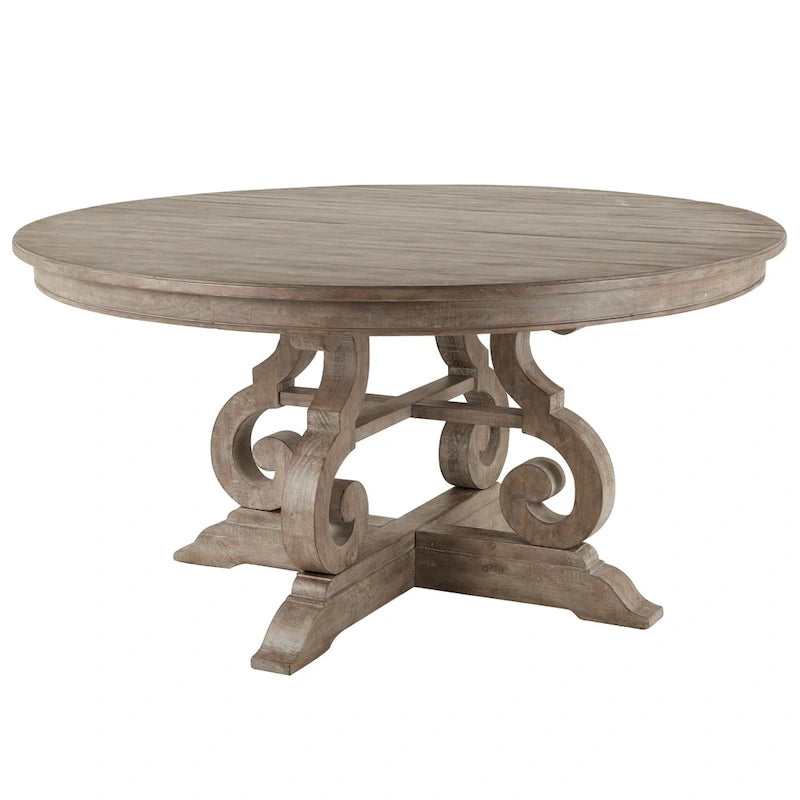 Traditional Dovetail Grey 60-Inch Round Dining Table