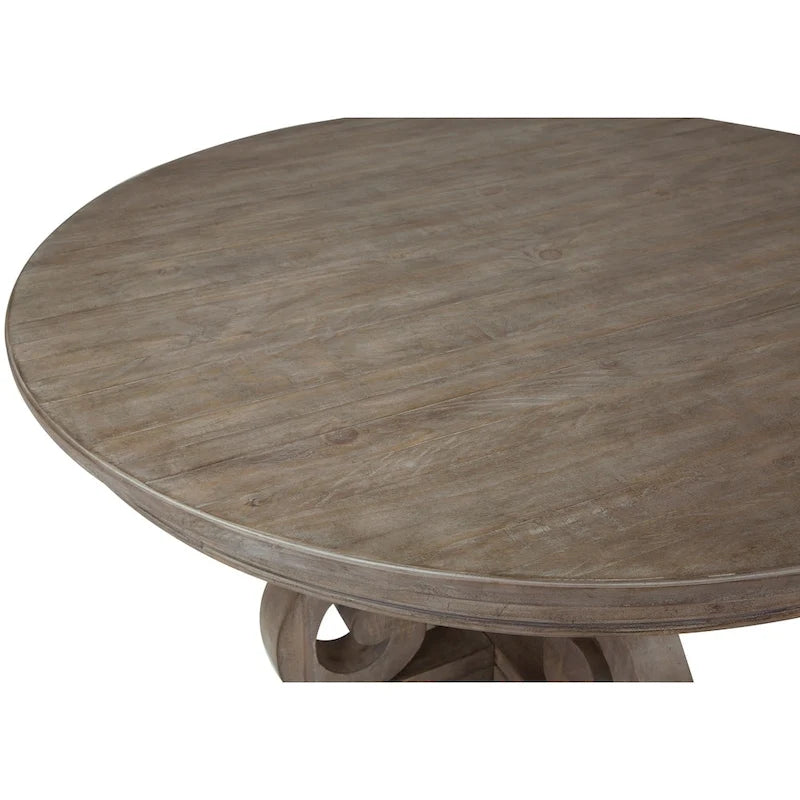 Traditional Dovetail Grey 60-Inch Round Dining Table