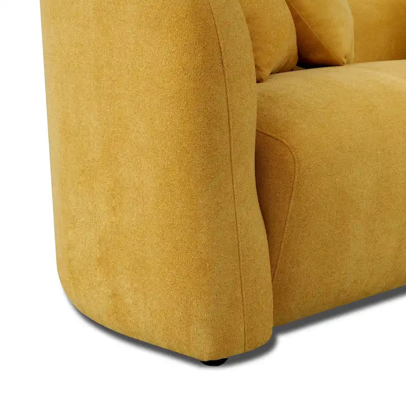 Mid Century Modern Luxury Tight Curved Back Boucle Sofa