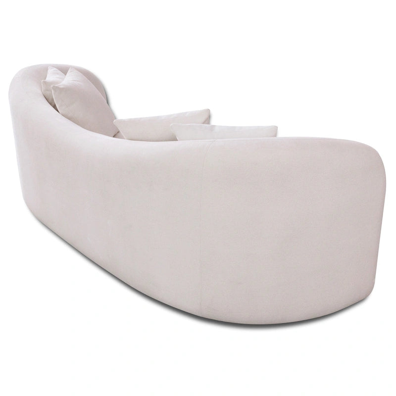 Mid Century Modern Luxury Tight Curved Back Boucle Sofa