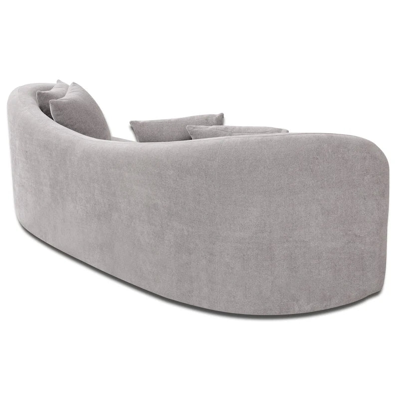 Mid Century Modern Luxury Tight Curved Back Boucle Sofa