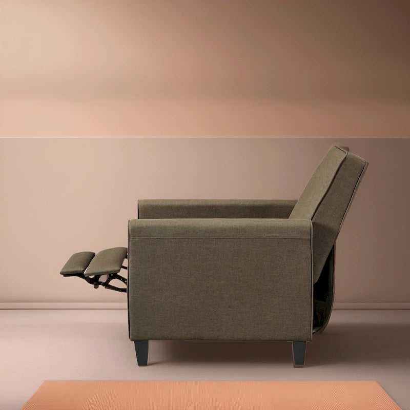 Fauteuil Inclinable Pushback de Cinéma Maison - Fauteuil Inclinable Compact avec Accoudoir et Repose-pieds Réglable, Idéal pour les Petits Espaces
