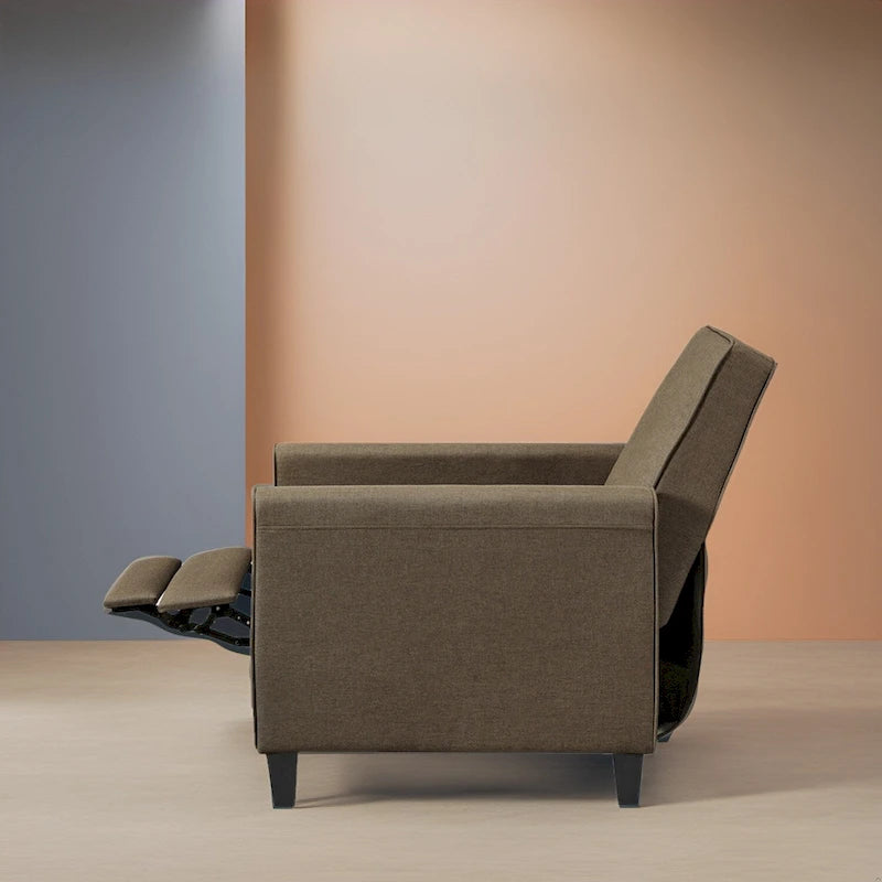 Fauteuil Inclinable Pushback de Cinéma Maison - Fauteuil Inclinable Compact avec Accoudoir et Repose-pieds Réglable, Idéal pour les Petits Espaces