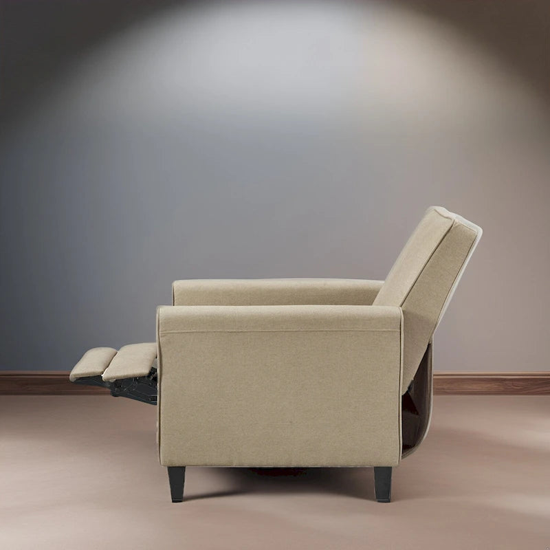Fauteuil Inclinable Pushback de Cinéma Maison - Fauteuil Inclinable Compact avec Accoudoir et Repose-pieds Réglable, Idéal pour les Petits Espaces