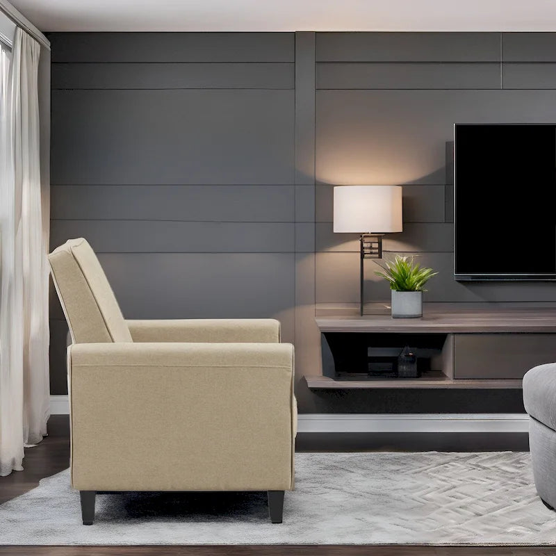 Fauteuil Inclinable Pushback de Cinéma Maison - Fauteuil Inclinable Compact avec Accoudoir et Repose-pieds Réglable, Idéal pour les Petits Espaces