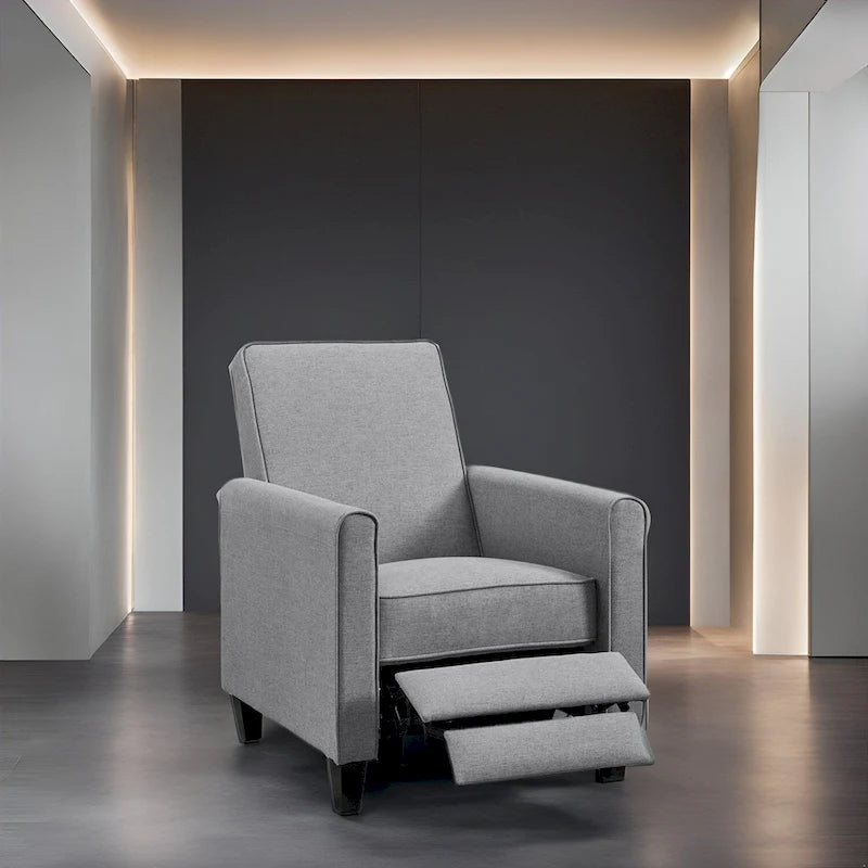 Fauteuil Inclinable Pushback de Cinéma Maison - Fauteuil Inclinable Compact avec Accoudoir et Repose-pieds Réglable, Idéal pour les Petits Espaces