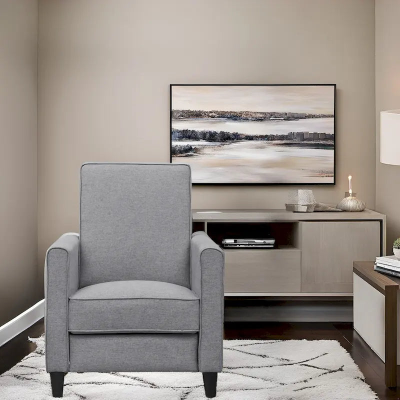 Fauteuil Inclinable Pushback de Cinéma Maison - Fauteuil Inclinable Compact avec Accoudoir et Repose-pieds Réglable, Idéal pour les Petits Espaces