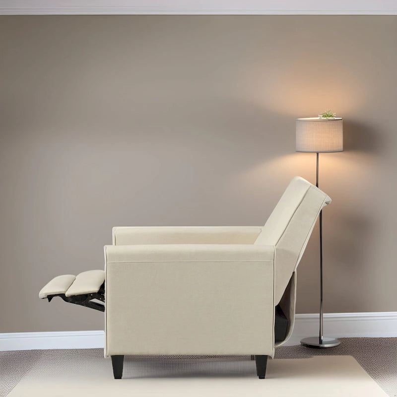 Fauteuil Inclinable Pushback de Cinéma Maison - Fauteuil Inclinable Compact avec Accoudoir et Repose-pieds Réglable, Idéal pour les Petits Espaces
