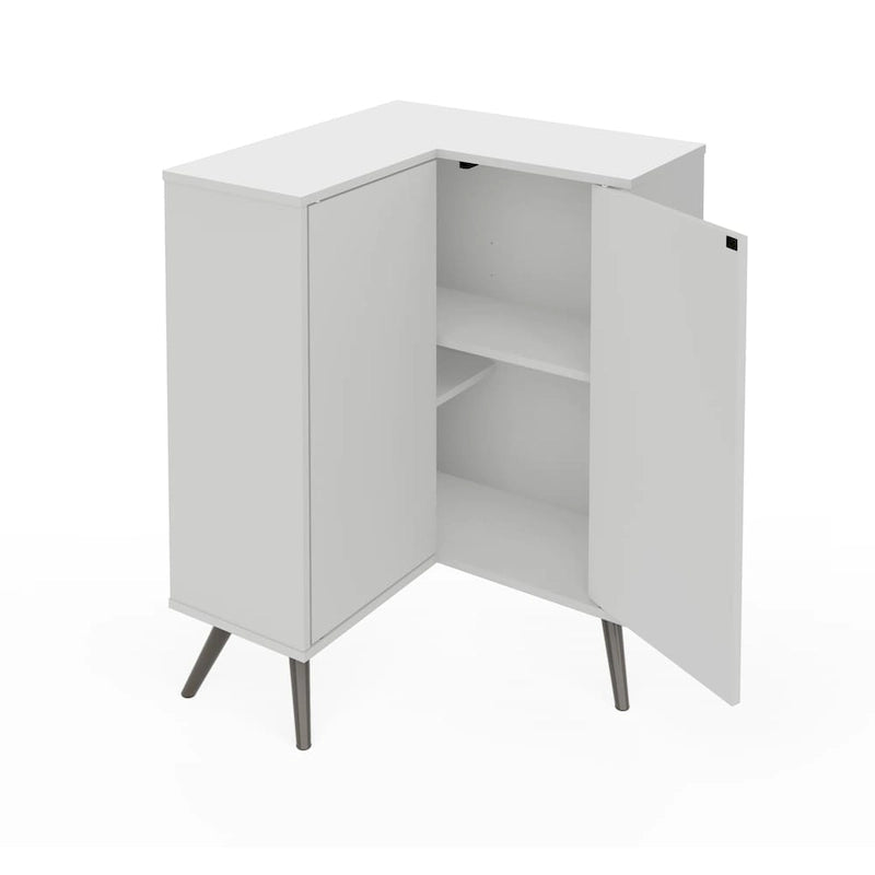 Casual Warm Gray Large TV Stand Console