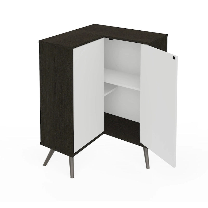 Casual Warm Gray Large TV Stand Console