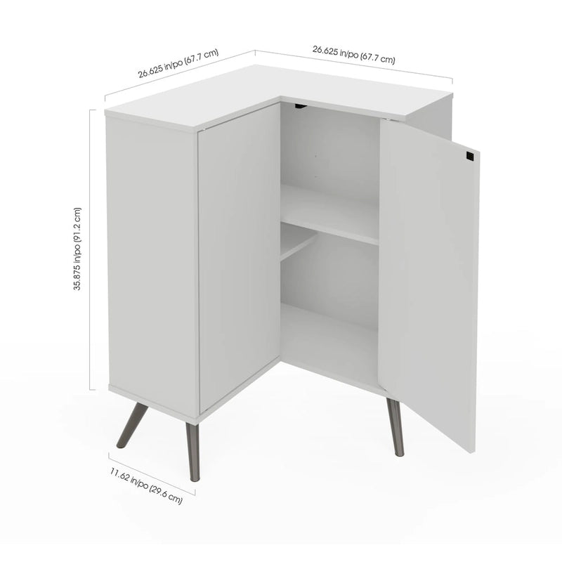 Casual Warm Gray Large TV Stand Console