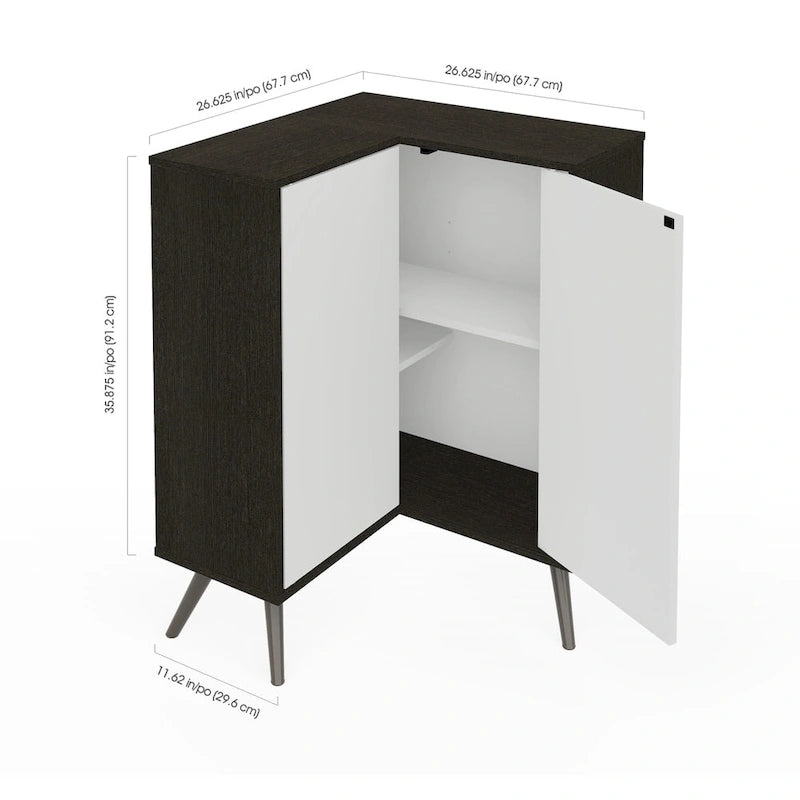 Casual Warm Gray Large TV Stand Console