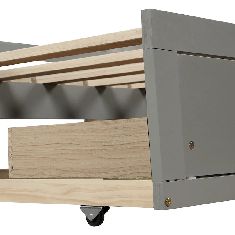 Extendable Bed Daybed with Two Drawers