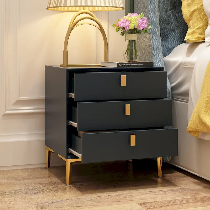 3-Drawer Nightstand End Table Bedside Table
