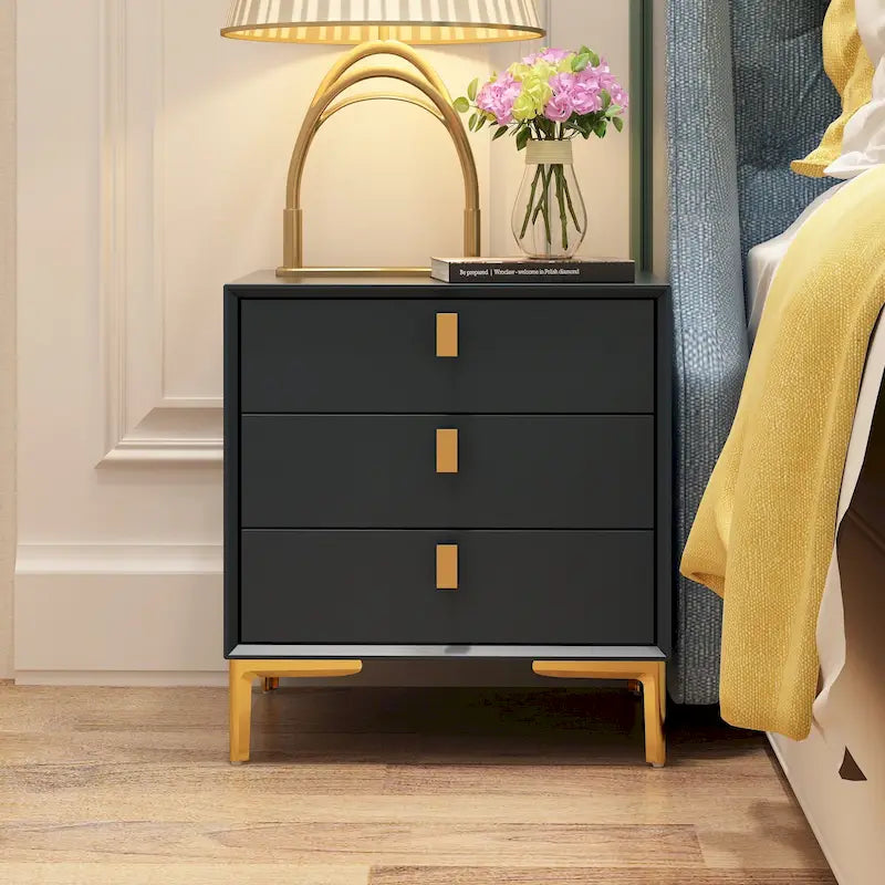 3-Drawer Nightstand End Table Bedside Table