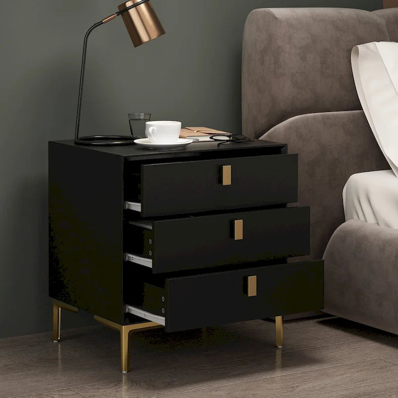 3-Drawer Nightstand End Table Bedside Table
