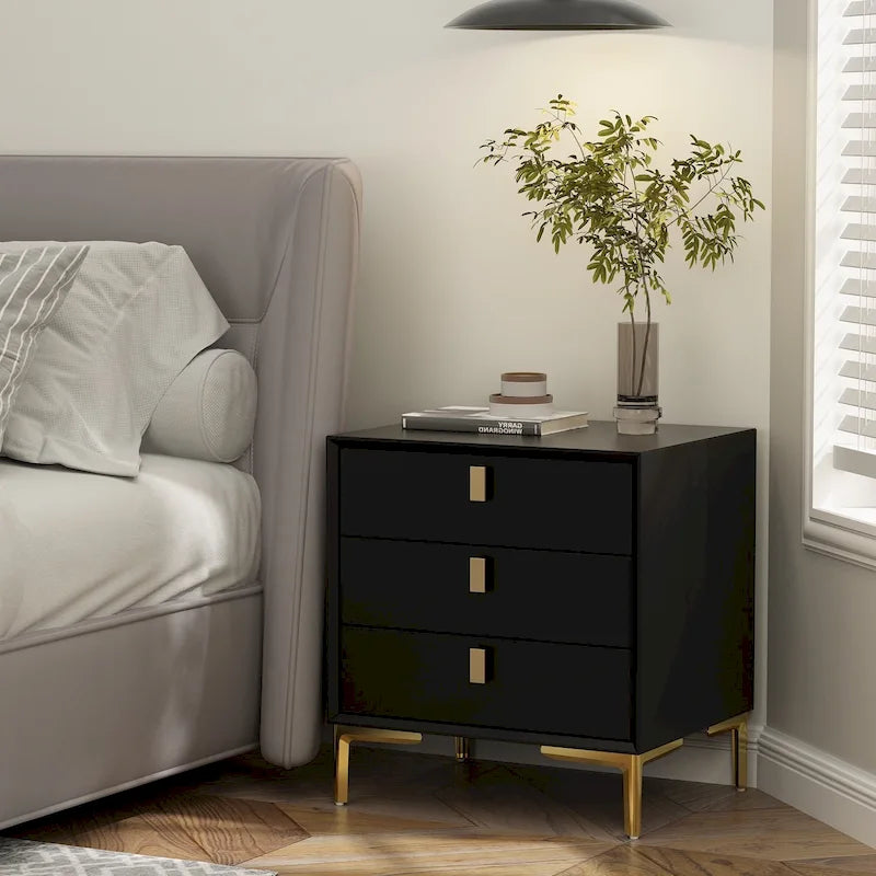 3-Drawer Nightstand End Table Bedside Table