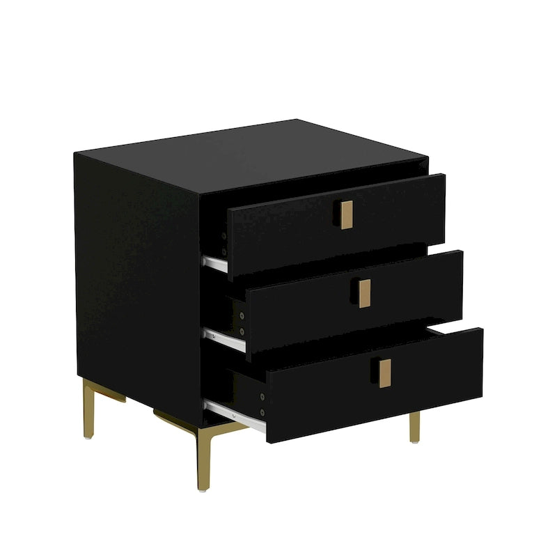 3-Drawer Nightstand End Table Bedside Table