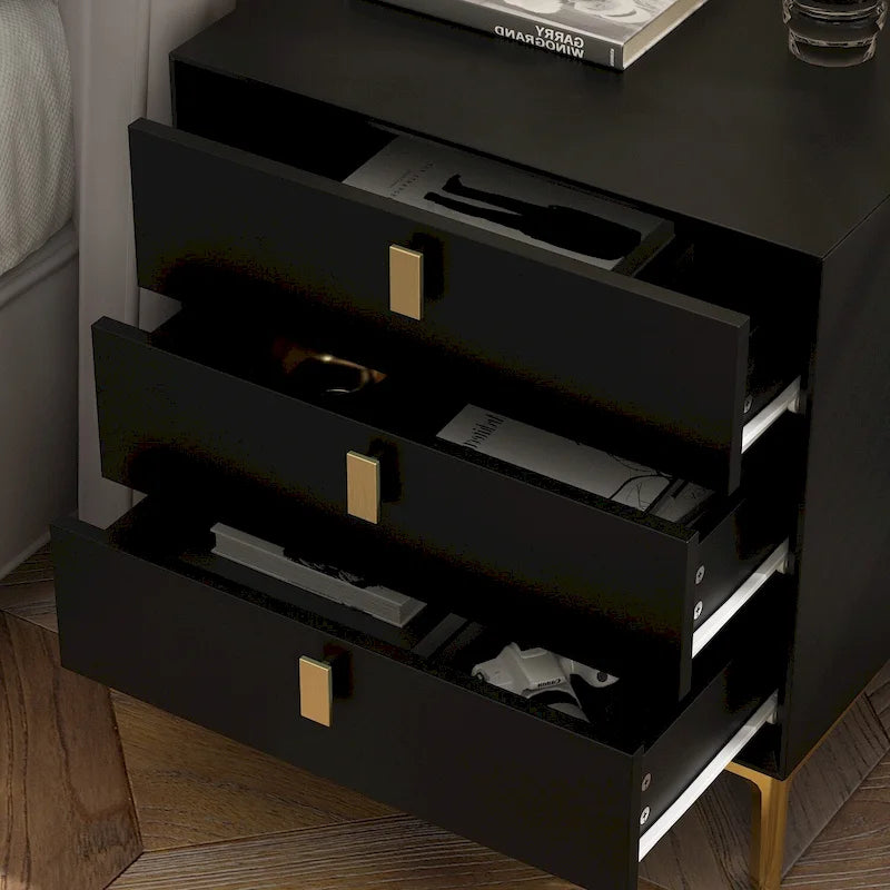 3-Drawer Nightstand End Table Bedside Table
