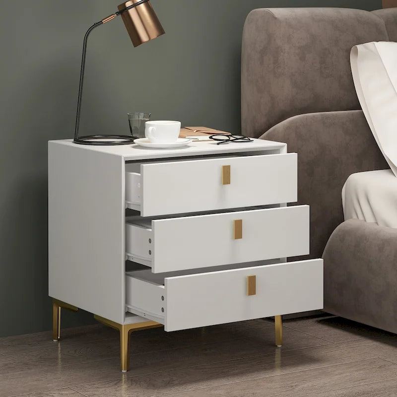 3-Drawer Nightstand End Table Bedside Table