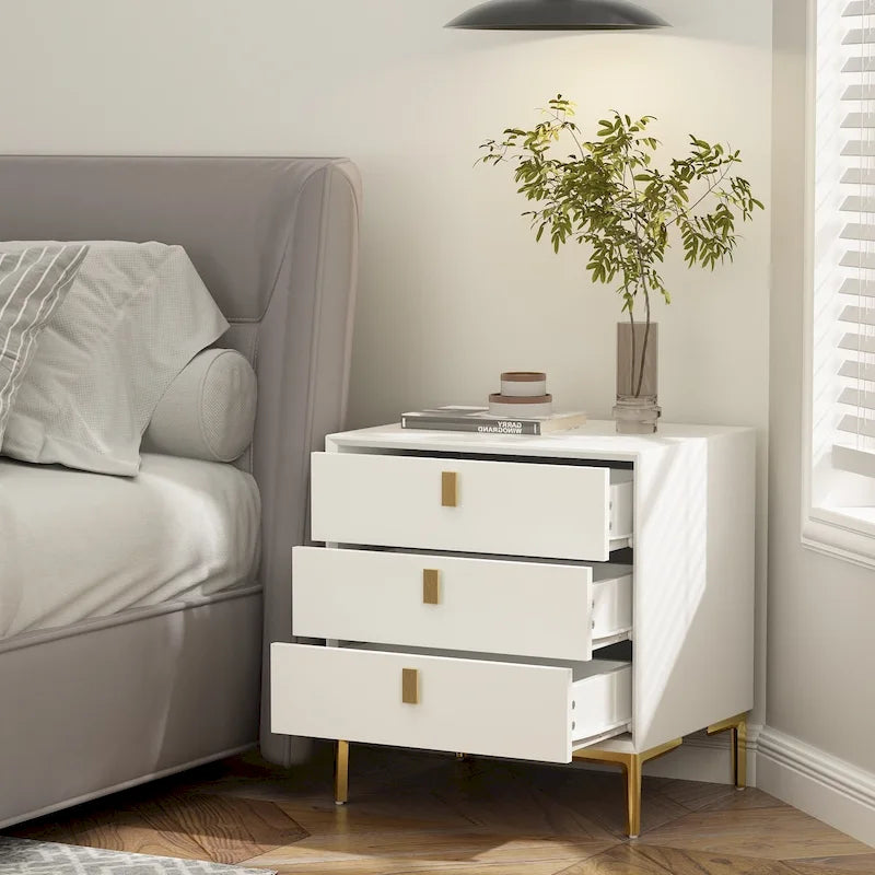 3-Drawer Nightstand End Table Bedside Table