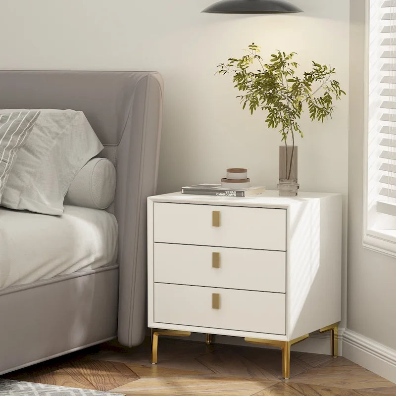 3-Drawer Nightstand End Table Bedside Table