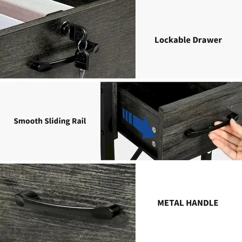 59 Inch Computer Gaming Desk with Hutch and Bookshelf, Home Office Desk with 3 Drawers