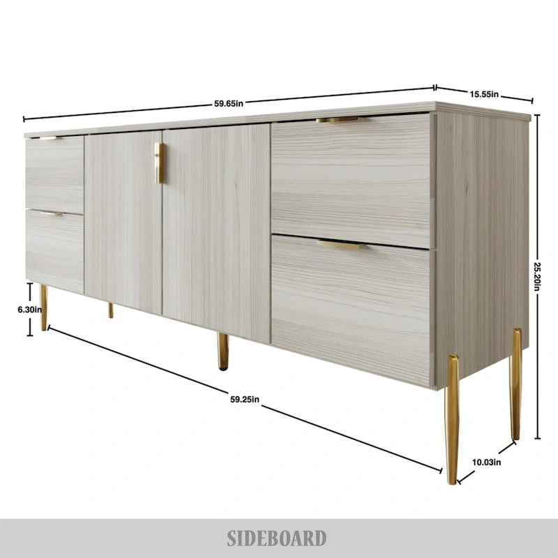 Modern and Luxury Clean-Lines Sideboard