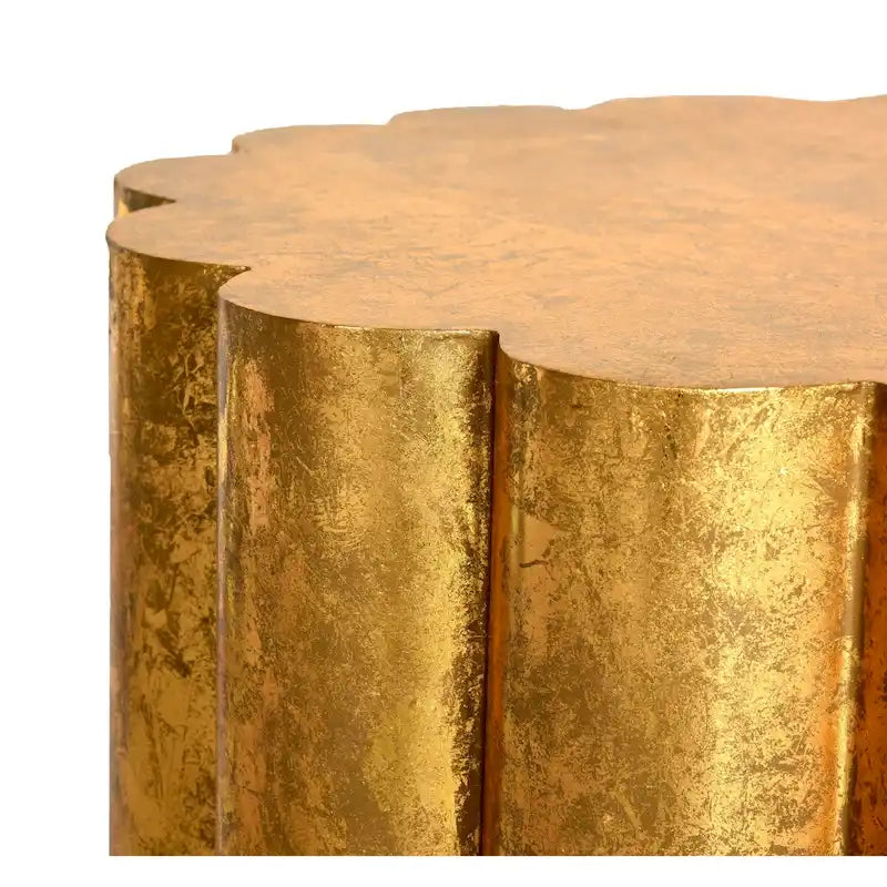 Gold Drum Coffee Table, 28 x 28 x 15