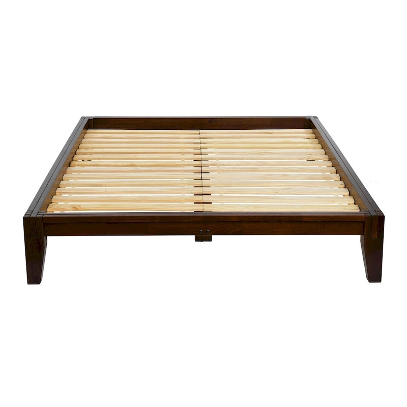 Solid Wood Platform Bed with Japanese Joinery