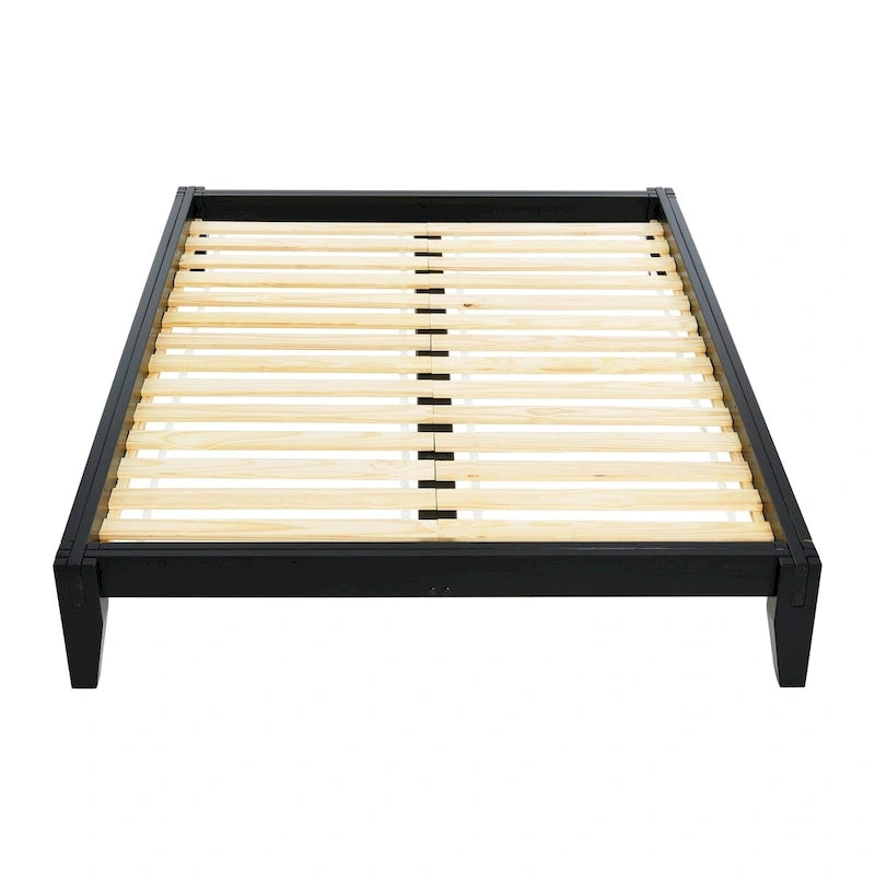 Solid Wood Platform Bed with Japanese Joinery