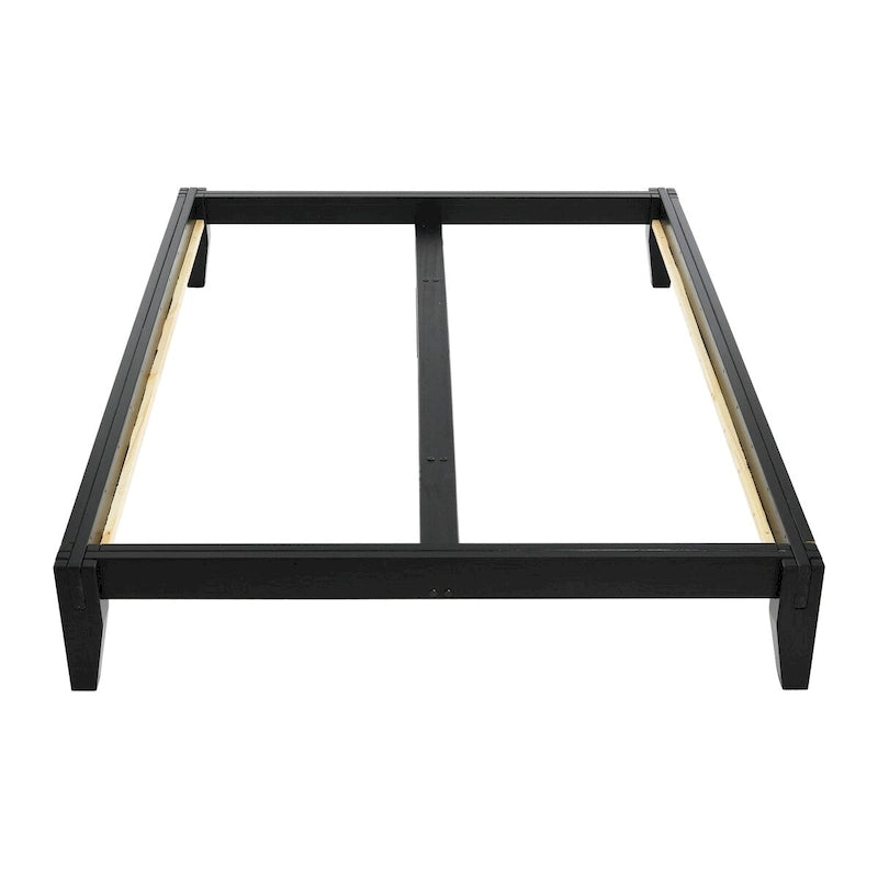 Solid Wood Platform Bed with Japanese Joinery