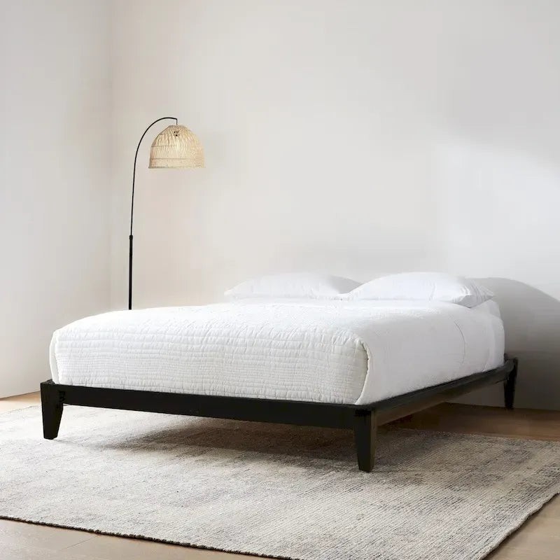 Solid Wood Platform Bed with Japanese Joinery