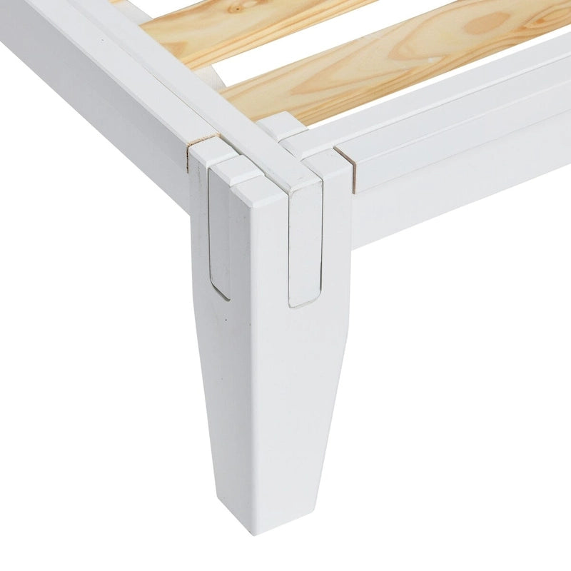 Solid Wood Platform Bed with Japanese Joinery