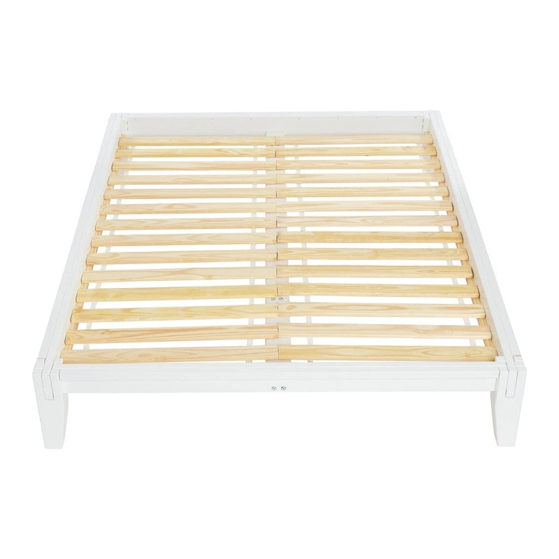 Solid Wood Platform Bed with Japanese Joinery