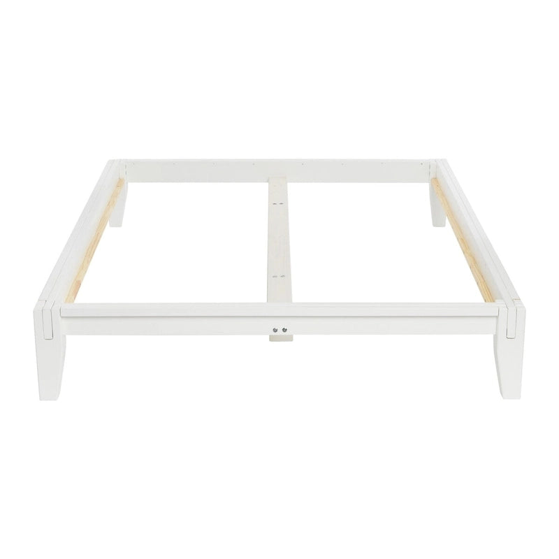 Solid Wood Platform Bed with Japanese Joinery