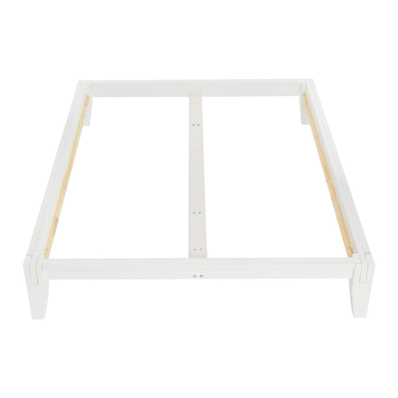 Solid Wood Platform Bed with Japanese Joinery