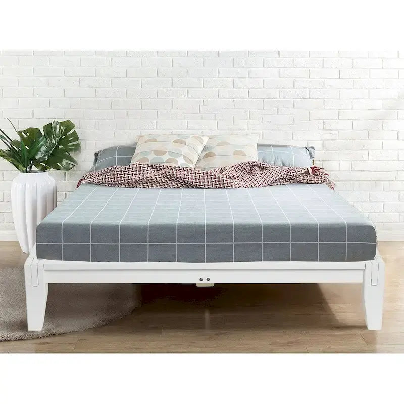 Solid Wood Platform Bed with Japanese Joinery