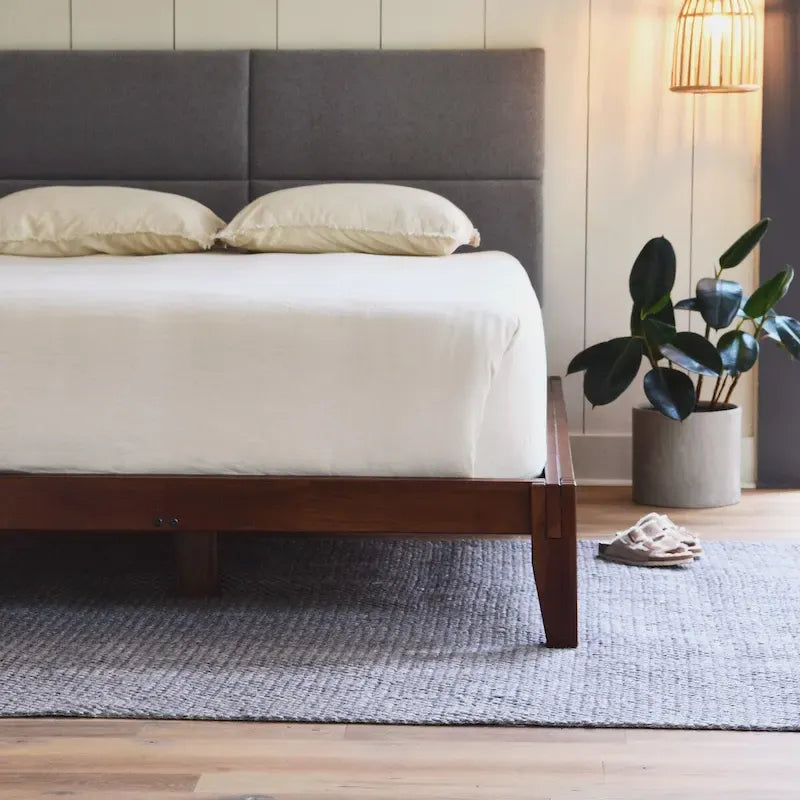 Solid Wood Platform Bed with Japanese Joinery