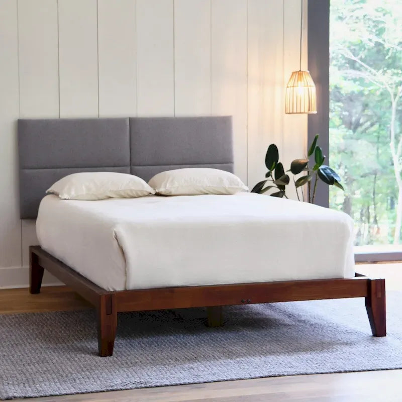 Solid Wood Platform Bed with Japanese Joinery