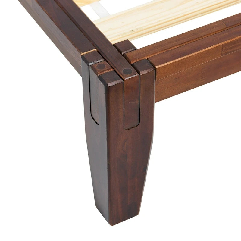 Solid Wood Platform Bed with Japanese Joinery