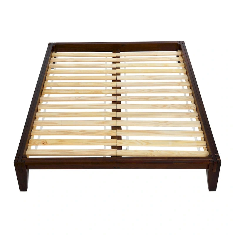 Solid Wood Platform Bed with Japanese Joinery