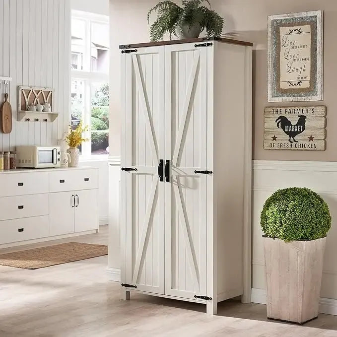 Farmhouse Storage Cabinet, Armoire, Rustic Pantry, Versatile Storage