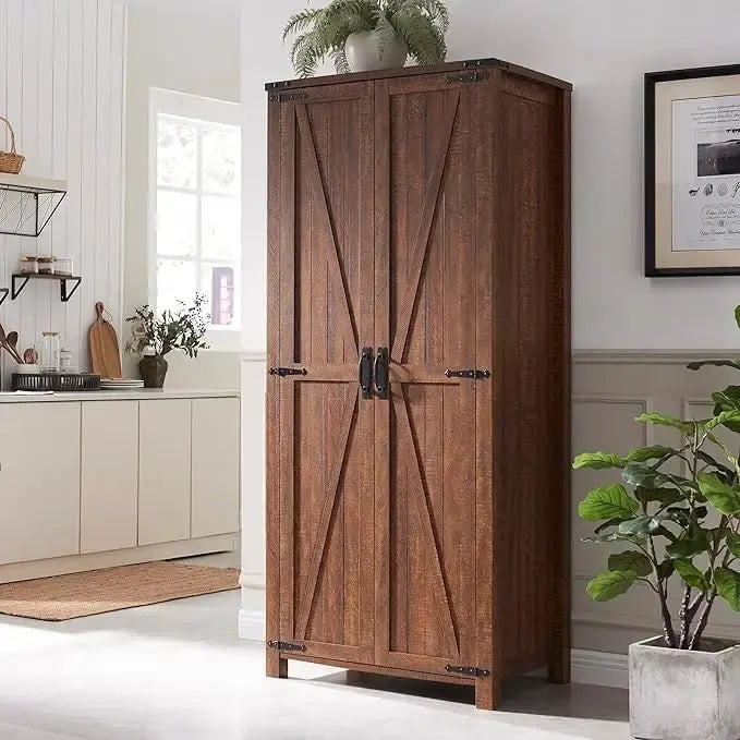 Farmhouse Storage Cabinet, Armoire, Rustic Pantry, Versatile Storage