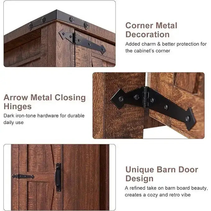 Farmhouse Storage Cabinet, Armoire, Rustic Pantry, Versatile Storage
