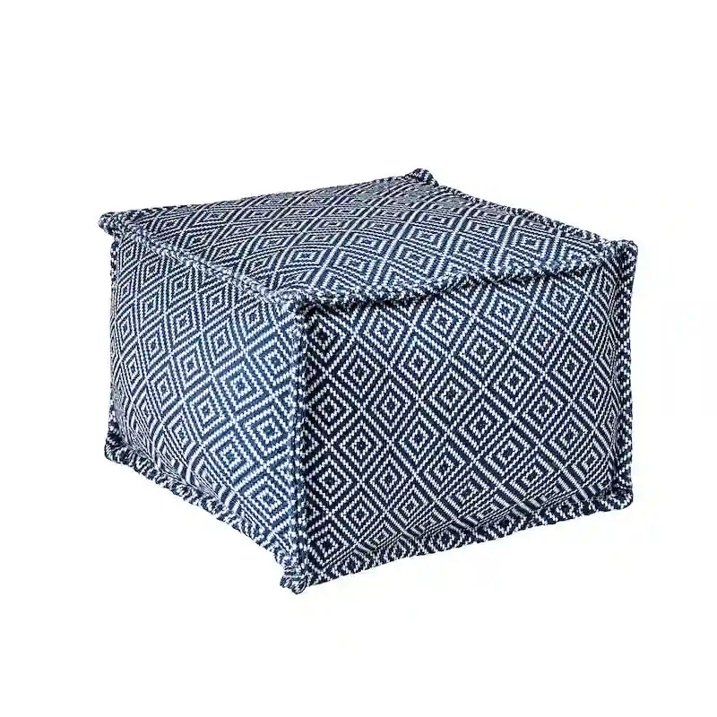 Aztec Print Indoor/Outdoor Ottoman Pouf