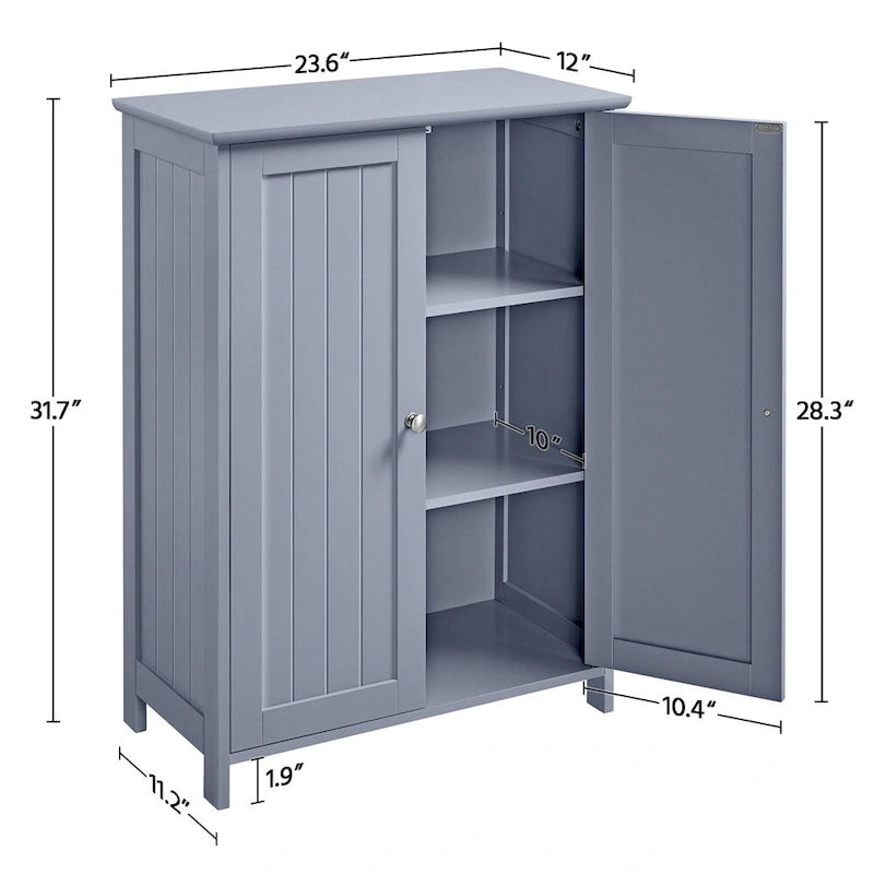 Floor Cabinet with 2 Doors, 2 Adjustable Shelves
